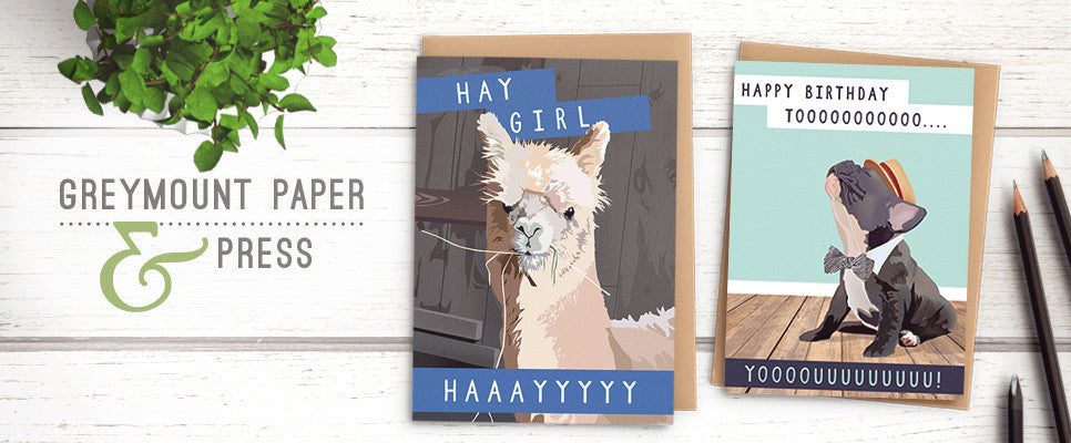 Funny Christmas cards by Greymount Paper & Press