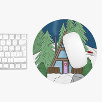 Winter Cabin Hideaway Mouse Pad (two shapes)