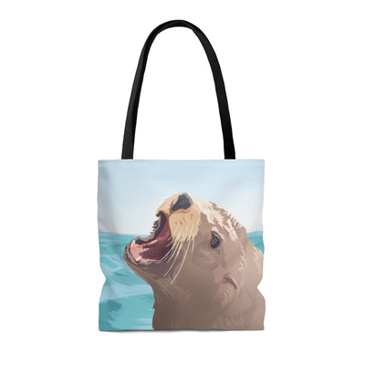 sea lion tote bags