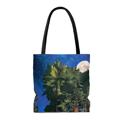 Full moon tote bags