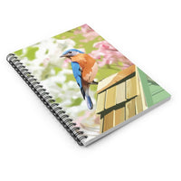 Bluebird notebook, gifts for bird lovers, bird notebook with bird cover