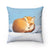 Fox Throw Pillow :: Fox Curled in Snow