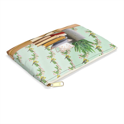 Biblio Teacup #3 Flat Zip Accessory Pouch