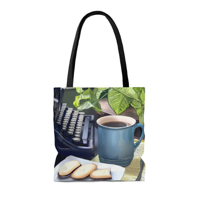 Coffee and typewriter tote bags