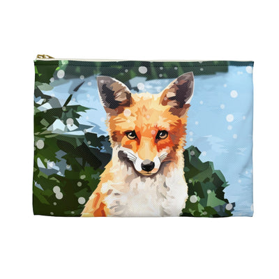 Fox Flat Zip Accessory Pouch