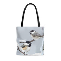 Chickadee tote bag