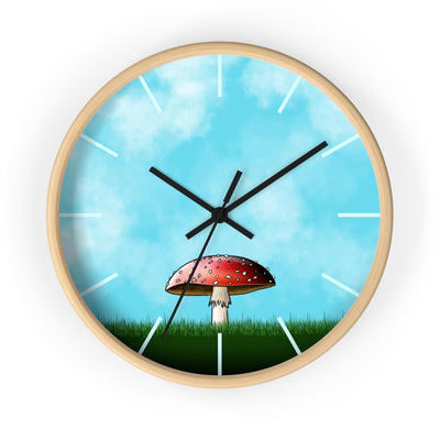 Cheerful Toadstool Wall Clock