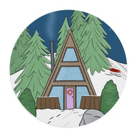 Winter Cabin Hideaway Mouse Pad (two shapes)