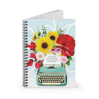 Biblio Typewriter in Bloom Notebook