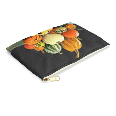 Autumn Pumpkins Flat Zip Accessory Pouch