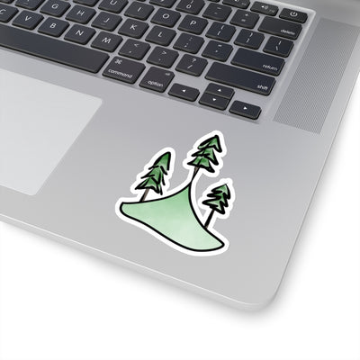 Summiting Mountain and Tree Sticker
