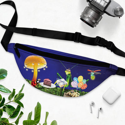Insect fanny pack. Fanny pack with insect design. Bug waist pack.