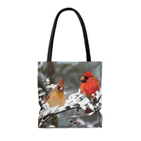Cardinal tote bags. Bird tote bags.