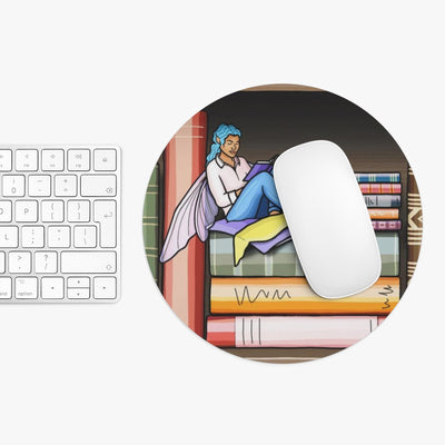 Bookworm Fairy Mouse Pad (two shapes)
