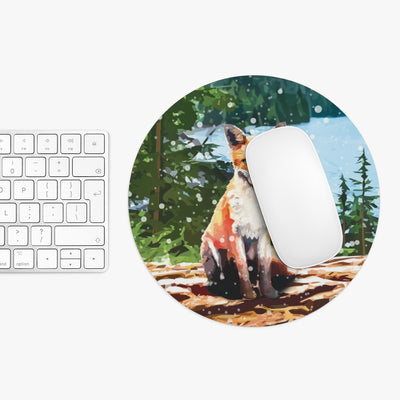 Fox in Snow Mouse Pad (two shapes)
