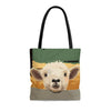 Lamb tote bag, sheep tote bag, knitting tote bag
