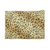Cheetah Print Flat Zip Accessory Pouch
