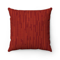 Vermillion red throw pillow