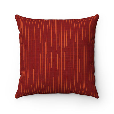 Vermillion red throw pillow
