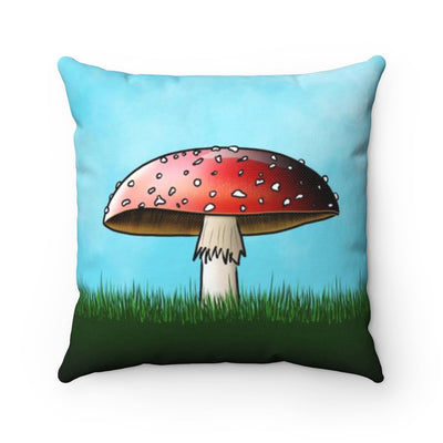 red toadstool throw pillow, red mushroom throw pillow, toadstool pillow, toadstool pillows, red mushroom pillow, mushroom pillows