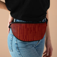 vermillion fanny pack, red fanny pack, slim fanny pack, flat fanny pack