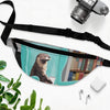 Otter Fanny Pack, thin Fanny pack with a funny otter design, slim fanny pack
