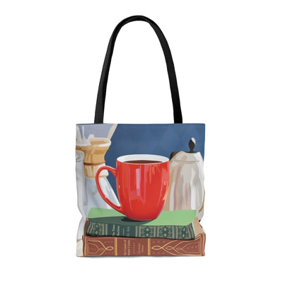 Teacup tote bag. Coffee tote bag.