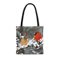 Cardinal tote bag. Bird tote bag.