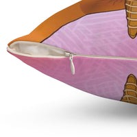 Ice Cream Cone Throw Pillow