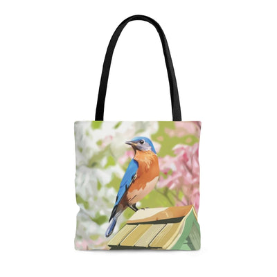 Bluebird tote bag, Bird tote bag, bluebird bag, gifts for bird lovers