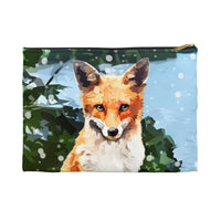 Fox Flat Zip Accessory Pouch