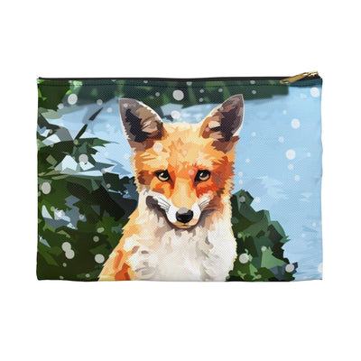 Fox Flat Zip Accessory Pouch