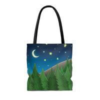 Forest tote bags, whimsical tote bags