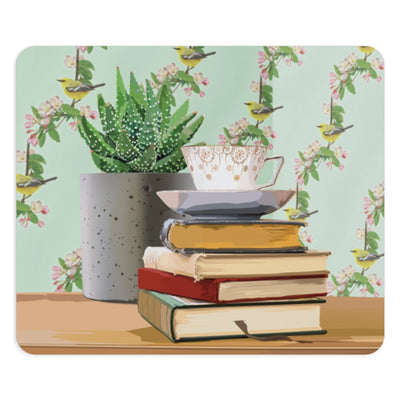 Biblio Teacup #3 Mouse Pad (two shapes)