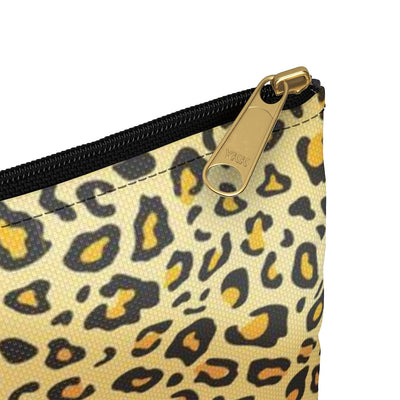 Cheetah Print Flat Zip Accessory Pouch
