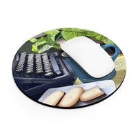 Biblio Typewriter & Coffee Mouse Pad (two shapes)