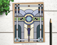 Art deco greeting card for men