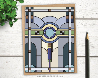 Art deco greeting card for men