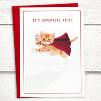 Cat greeting card for friends, funny cards for friends, funny retirement cards