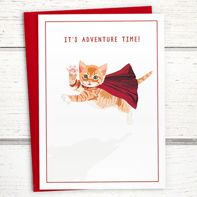 Cat greeting card for friends, funny cards for friends, funny retirement cards