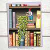 Bookshelf Gnome Greeting Card, Blank greeting card, Magical card, whimsical greeting card, book greeting card, greeting card book, birthday cards for book lovers, book birthday card, gnome birthday card, gnome cards, gnome greeting cards