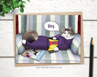funny cards for friends, funny cards for cat lovers, funny cat cards