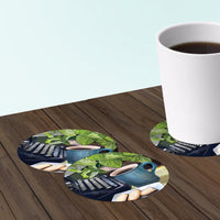 Coffee and Typewriter Coasters: Bar Coaster 6-Piece Set