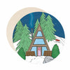 Cozy cabin coaster set of paper bar coasters. Hygge home decor.