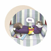 Funny cat bar coasters, great housewarming gift for cat lovers