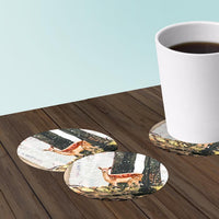 Deer coaster set of paper bar coasters.