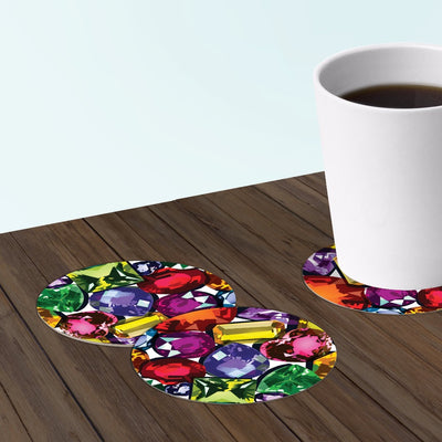 bar coasters with jewel design