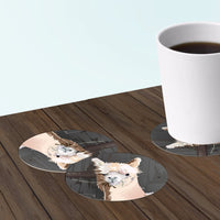 Alpaca coasters. Paper bar coasters. Unique coasters