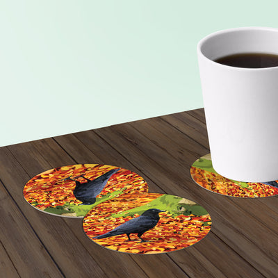 crow coaster set