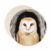 Barn owl coasters. Paper bar coaster set.